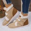 Dámské polokozačky na středním podpatku 2025 Nový trend Dámské sněhule Pohodlné Teplé Útulné Kotníkové boty Ležérní Podzimní Zimní Vycházkové boty