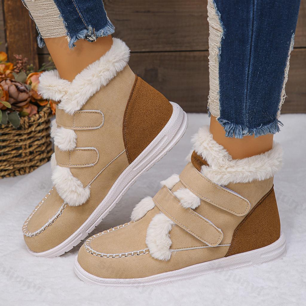 Dámské polokozačky na středním podpatku 2025 Nový trend Dámské sněhule Pohodlné Teplé Útulné Kotníkové boty Ležérní Podzimní Zimní Vycházkové boty