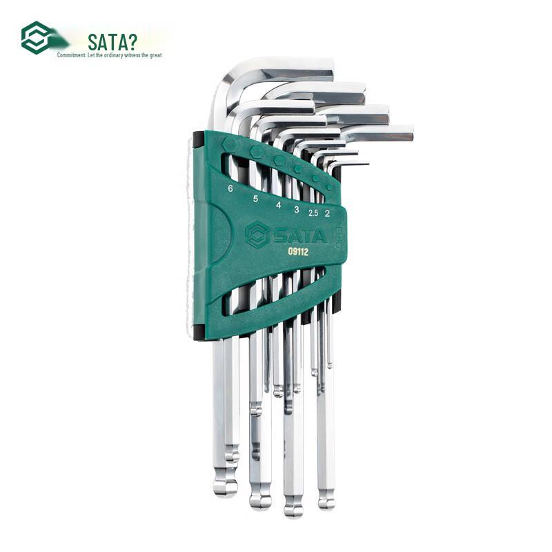 SATA 10-Piece Extra Long Ball End Hex Key Set