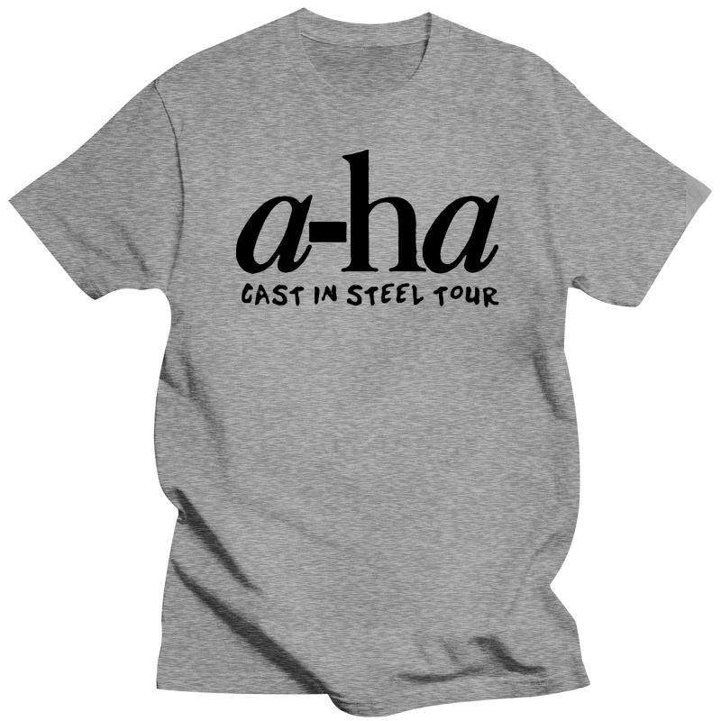 Summer Harajukuheavyweig Informal New Arrival Vintage Funny Anime Hot Sale Clothes A-ha - Cast In Steel Tour Logo - Mens T Shirt