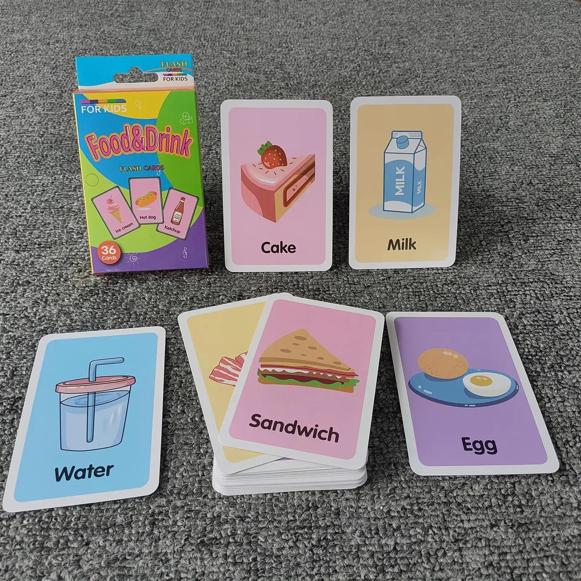 36 Stück Lernkarten für Kinder Körperteile Tiere Obst Zweiseitige Karteikarten Montessori Kind Frühe Spielzeuge blue