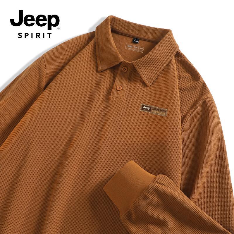 Мужская вафельная рубашка-поло с длинным рукавом JEEP SPIRIT L