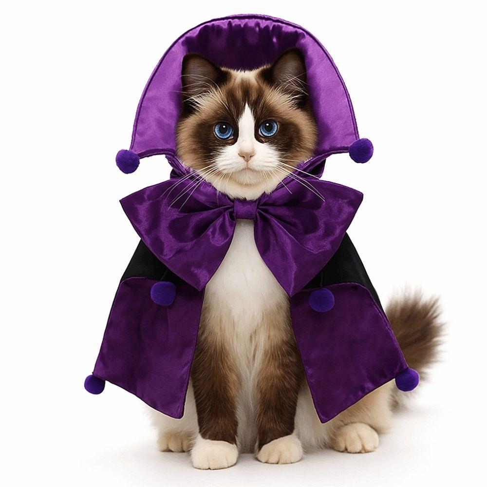 Cosplay Pet Halloween Costumes Breathable Knight Style Dog Halloween Costumes Small/Medium/Large Lightweight Cat Magic Cloak