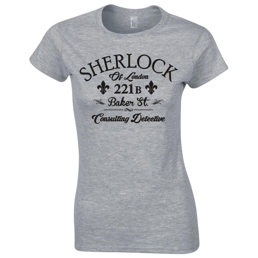 Sherlock Holmes 221b Baker St Consulting Detective Ladies Skinny Fit TShirt