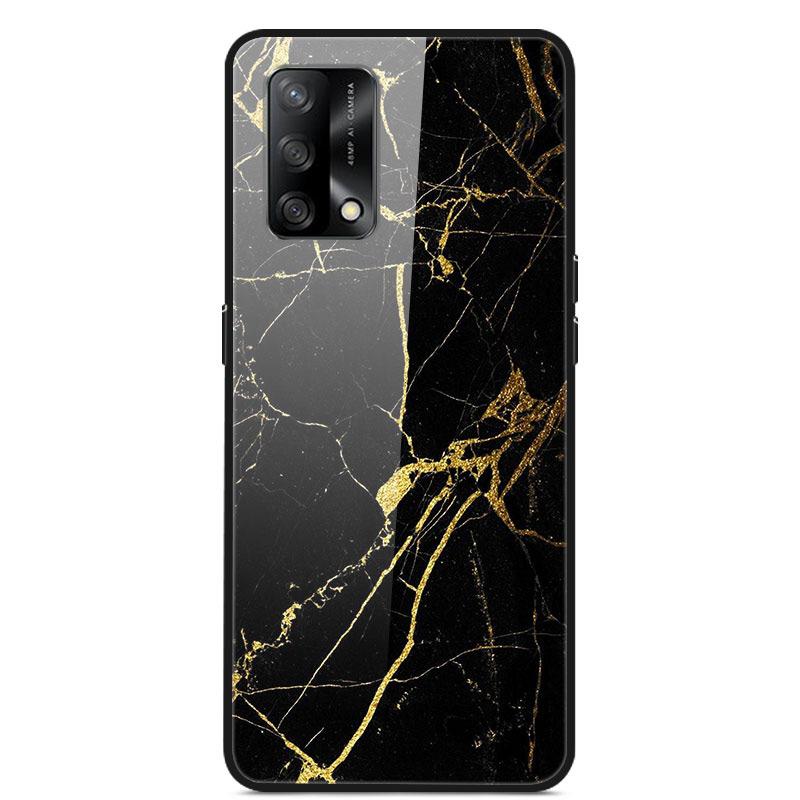 For OPPO A74 4G Case Tempered Glass Hard Phone Case Luxury Case for OPPO A74 5G A 74 Protective Bumper Shockproof Funda Coque