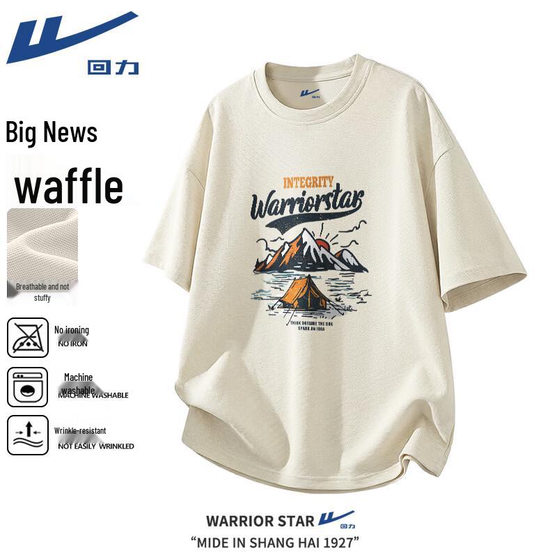 Warrior Men s American Retro Waffle Short Sleeve T-shirt 5XL