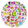 50 Cartoon Animal Cute Stickers Cute Shining Food Decorative Stickers Waterproof Stickers Fun Food