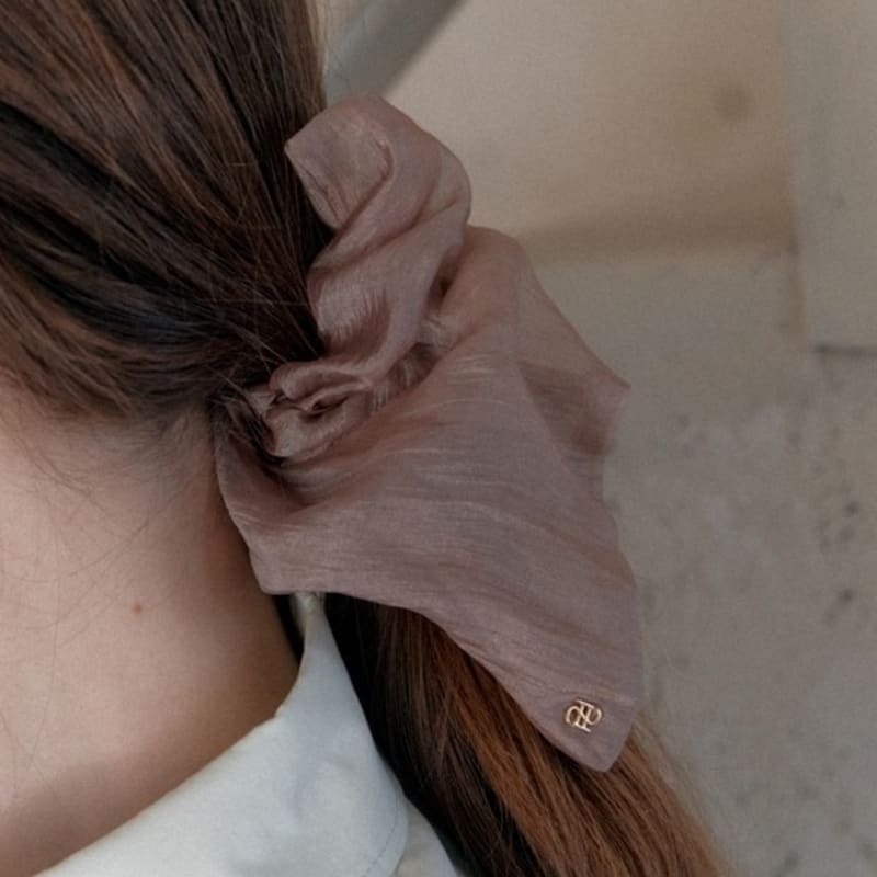 DEPOUND Oganza Square Scrunchie - Brown