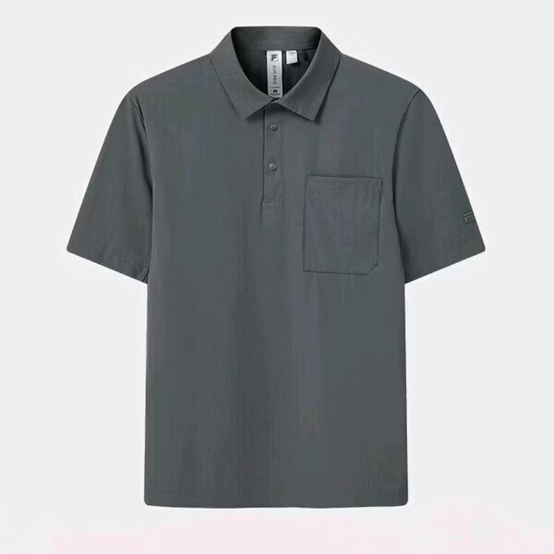 FILA Men s Woven Short-Sleeve Polo Shirt L