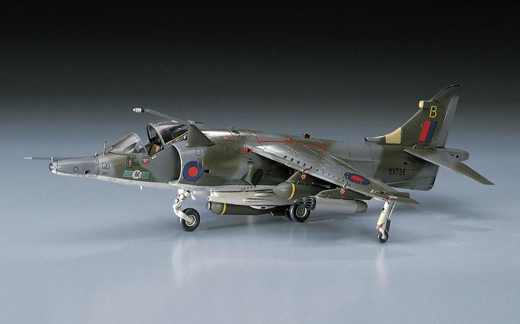 Hasegawa Royal Air Force Harrier GR Plastic Model Kit B6 1/72 Mk.3