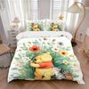 3pcs Winnie the Pooh Bedding Set, Including 1 Quilt Cover and 2 Pillow Shams, Without Filling, Soft and Comfortable Home Bedroom B099
