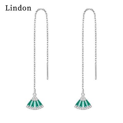 Lindon Women's Zircon Copper Alloy Earrings - Wedding Party Gift Pendant Earrings