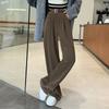 Women's Pant Solid Color Long Straight Loose Casual Wide Leg Pants