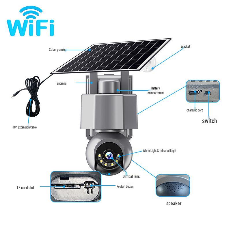 V380Pro AOV 4G Solar Camera: 360° Outdoor Waterproof Mobile Monitor