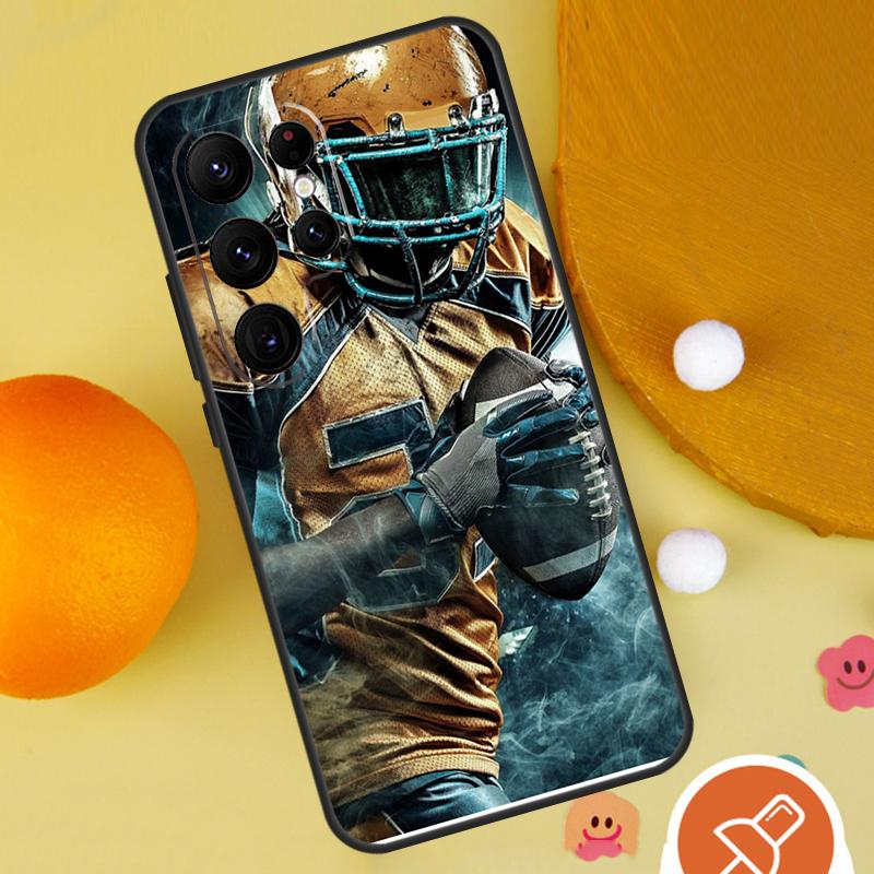 American Football Phone Case For Samsung Galaxy S25 Ultra S24 S23 S22 Ultra S9 S10 S20 Plus S21 FE Funda Cover