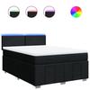 VidaXL Slat Bed Base with Mattress Black 160x200 Cm Fabric 3289414