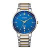 Quartz Men's Watch BI5124-50L Blue Silver and Gold