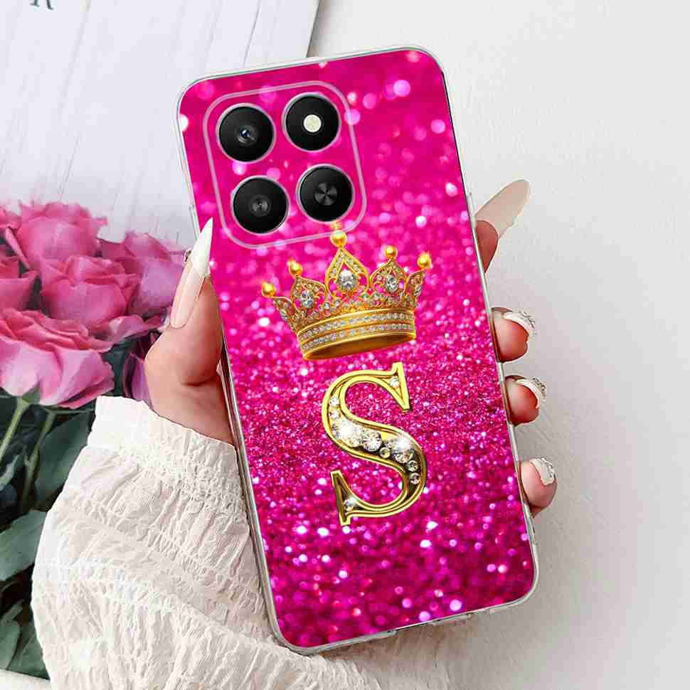 6.77" For Honor 400 Smart 5G LGN-NX1 Case Fashion Crown Flower Soft Silicone TPU Cover For Huawei Honor 400Smart 5G Phone Cases