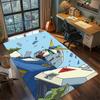 Gundam Gamer Room Rug Large Area Non Slip Washable Floor Mat Bedroom Decor