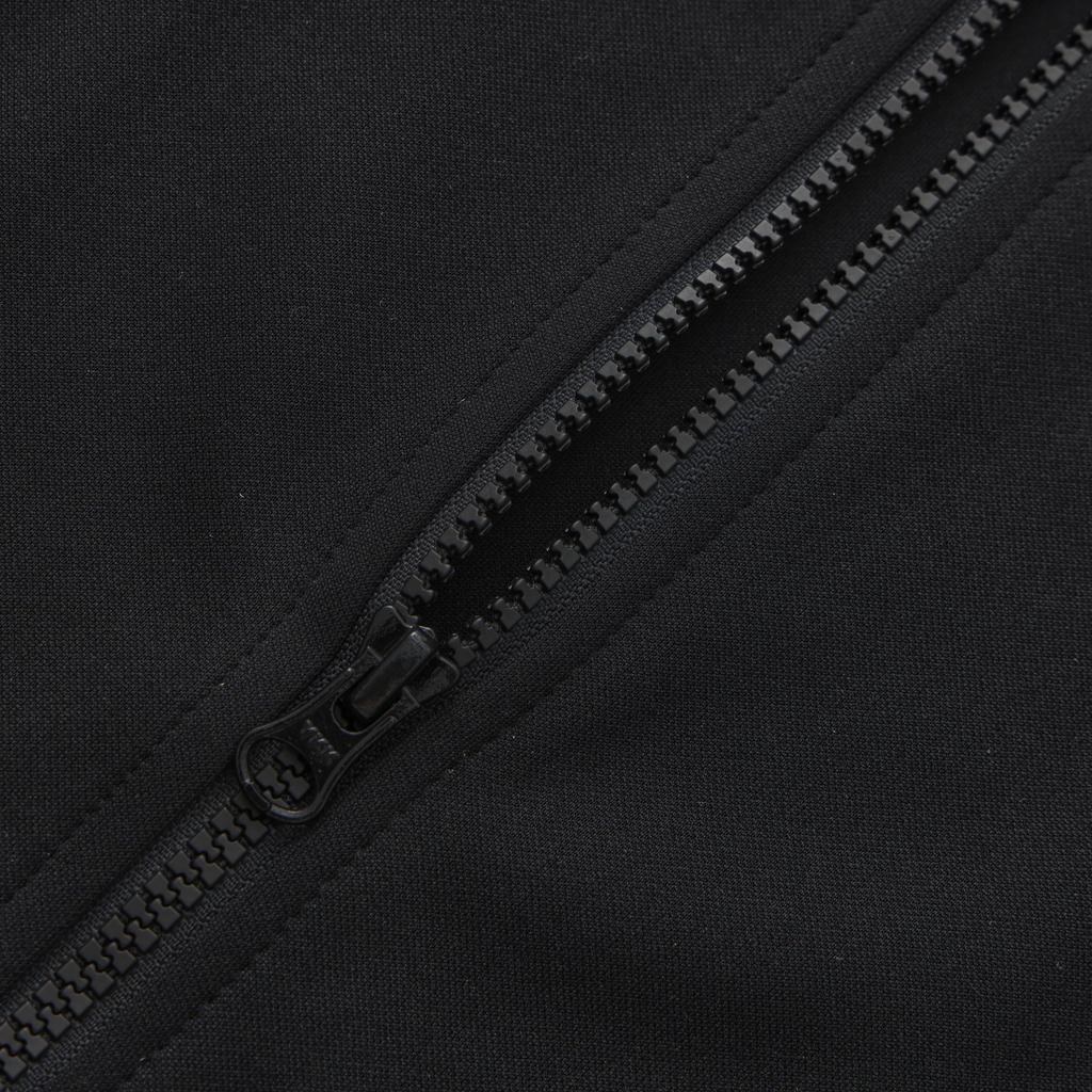 adidas Jackets Unisex Black With Gold Stripes Stand Collar Moderate