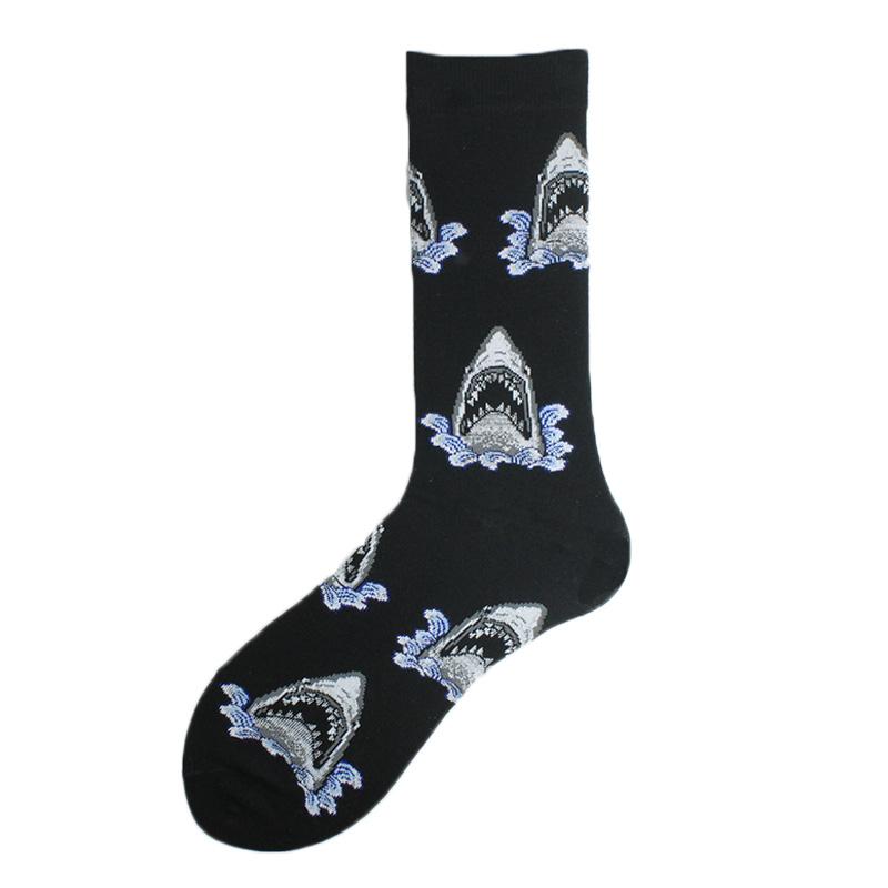 Men Dinosaur Astronaut Planet Crew Socks Harajuku Big Size Sokken Unisex Skateboard Divertidos Happy Design Hip Hop Funny Socks