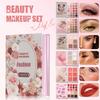 Fashion Beauty Makeup Book All-in-One Eyeshadow Highlighter Contour Blush Lip Palette Set Multi-Function Cosmetic Kit Gift