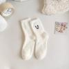5 Paar Weiße Socken für Damen Frühling und Herbst Lustige Socken für Paare Lässige Sportsocken Studentensocken