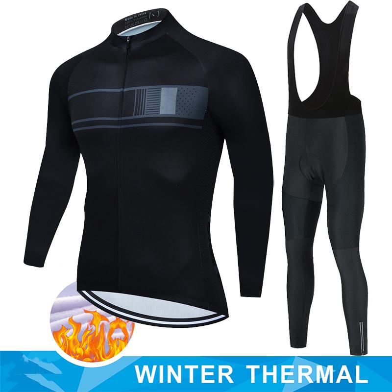 Winter Thermal Fleece Cycling Jersey Bike Mtb Clothing Men Men's Set Ciclismo Hombre Bicycles 2026 Suit Retro Sets Man Clothes