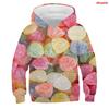 All Over Print Lustiger Lebensmittel-Grafik Hoodie für Damen Langarm Pullover Hoodies Kleidung Damen Sport Kapuzensweatshirts