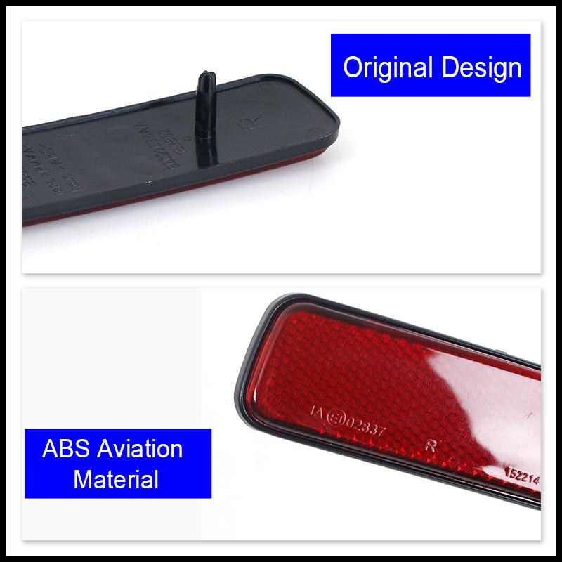 For Jeep Grand Cherokee WJ 1999~2005 56022639AA 56022638AA Left Right Rear Bumper Reflector Light Brake Warning Lamp Red Lens