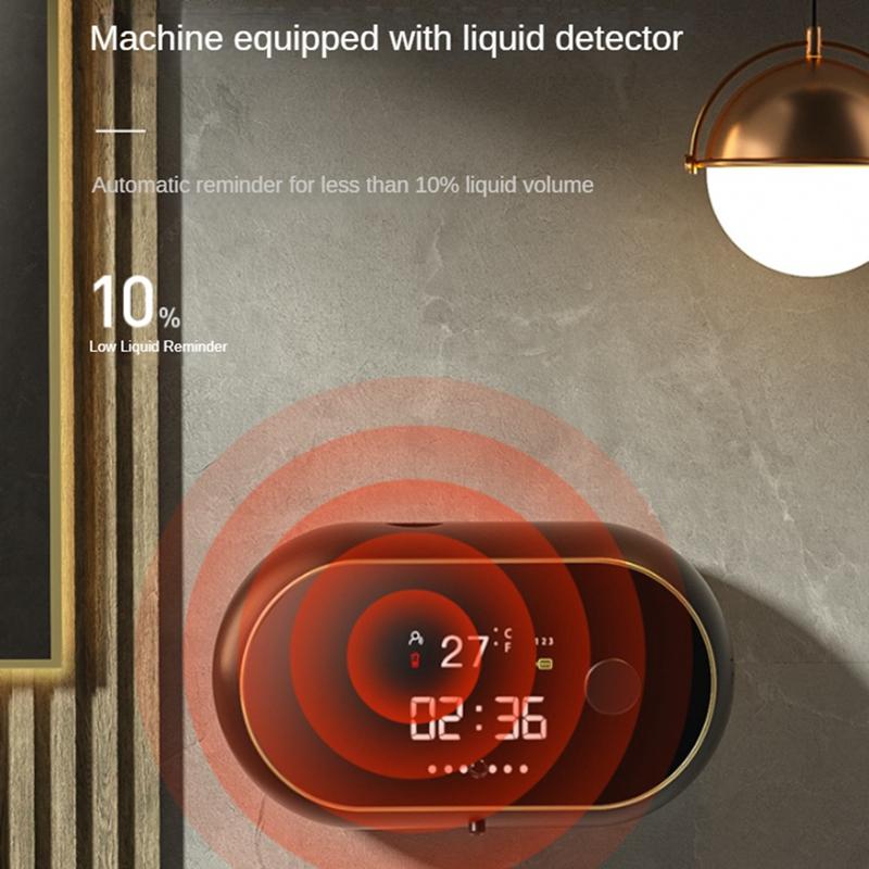 GTBL Automatic Soap Dispenser Wall Mount Rechargeable LED Display Gel Soap Dispenser For Kitchen Bathroom