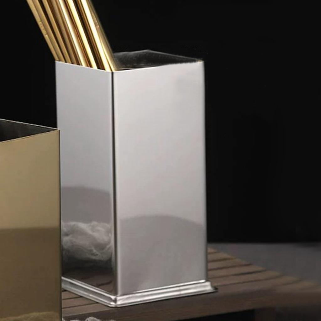 Stainless Steel Kitchen Utensil Holder Multifunctional Rectangular Chopsticks Spoons Forks Tableware Storage Organizer