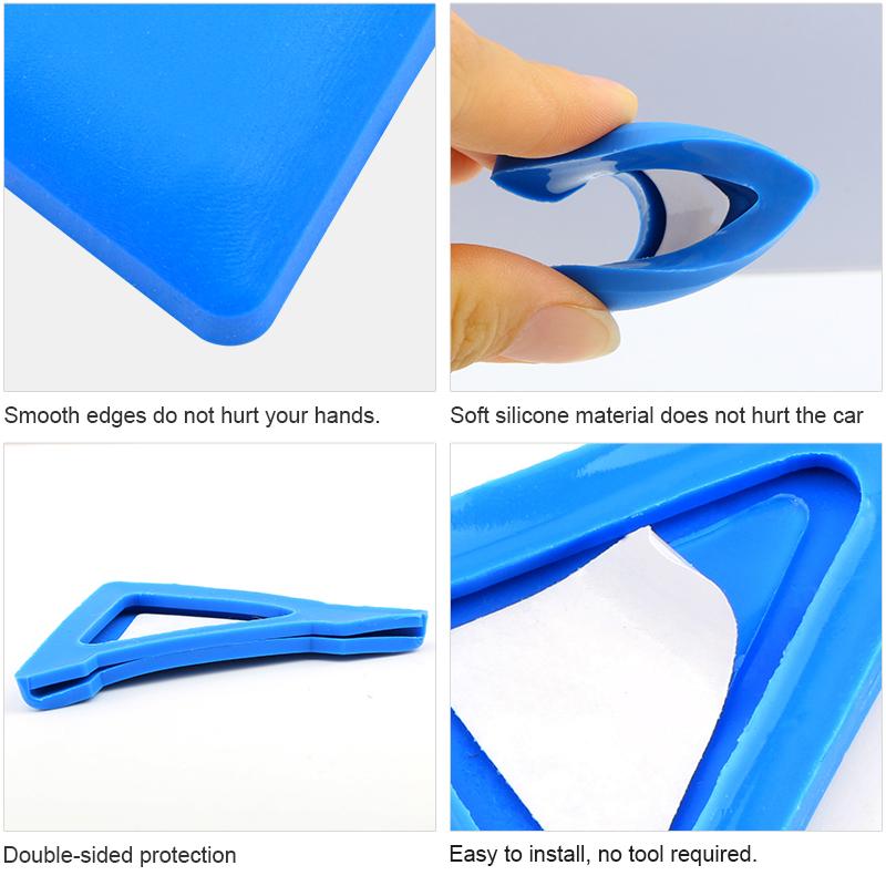 2PCS Silicone Car Door Corner Cover Bumper Collision Anti-scratch Protector For Ford Focus Fiesta EcoSport ESCORT Ranger Fusion