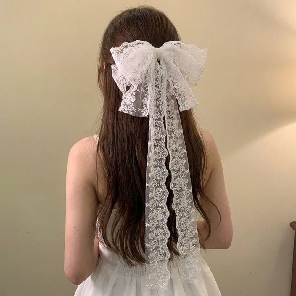 Butterfly Shap Ribbon Hair Clip Elegant Design Back Head Hair Clip  Daily Use