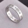 Fashion Diamond Titanium Steel Ring 18K Plated Hollow Zirconia Wedding Band for Couples Jewelry