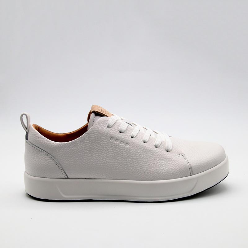 E Home Leather Luxury Business Men's Casual Leather Shoes Fashion First Layer Cowhide Men's Shoes Lightweight Versatile White Board Shoes