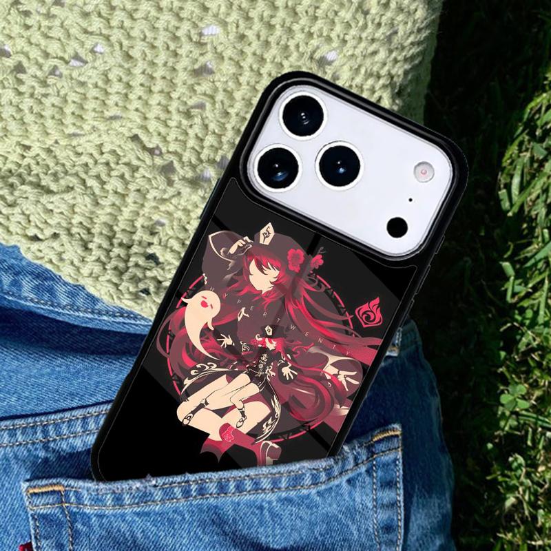 Hu Tao Genshin Impact Cartoon Phone Case Cover Compatible with for IPhone 17air 16e 15 14 13 12 11Pro Max 17 Air