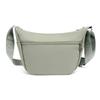 Lightweight Nylon Half Moon Sling Bag with Dual Zipper Pockets Casual Crossbody Waist Pack for Daily Travel