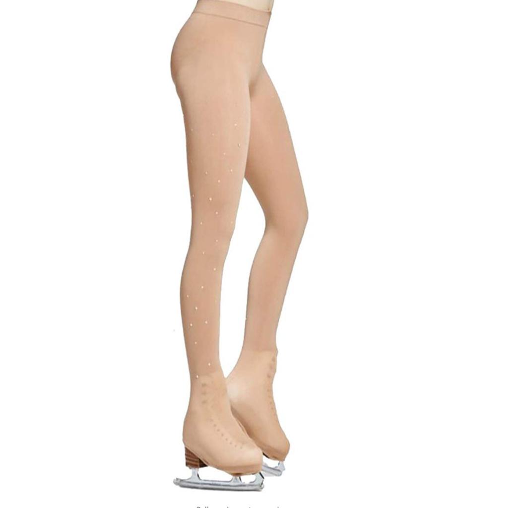 Figure Skating Tights Over The Boot Crystals Leggings with Boots Buckle