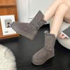Women's Fur One Thick Bottom Heightening Winter Lightweight Warm Snow Boots Non-slip Wear-resistant Casual Sports Cotton Boots