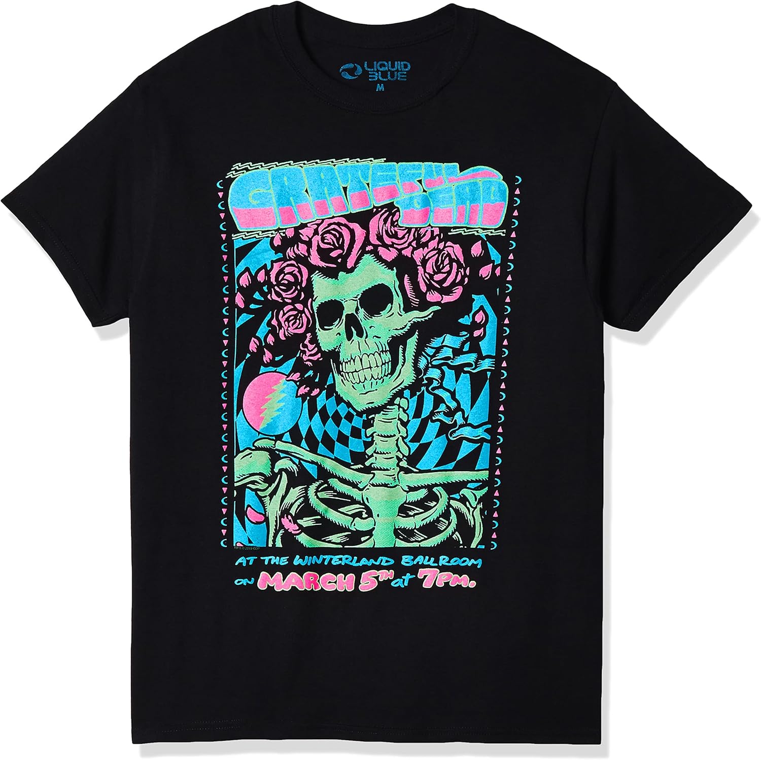 Grateful Dead Skull Roses Winterland March 5th 7pm T-shirt S