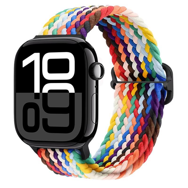 Nylon Braided Loop Band for Apple Watch Ultra/2 49mm 10 9 8 7 46mm 45mm 41mm 6 5 4 SE 44mm 40mm Elastic Strap for iWatch 3 42mm