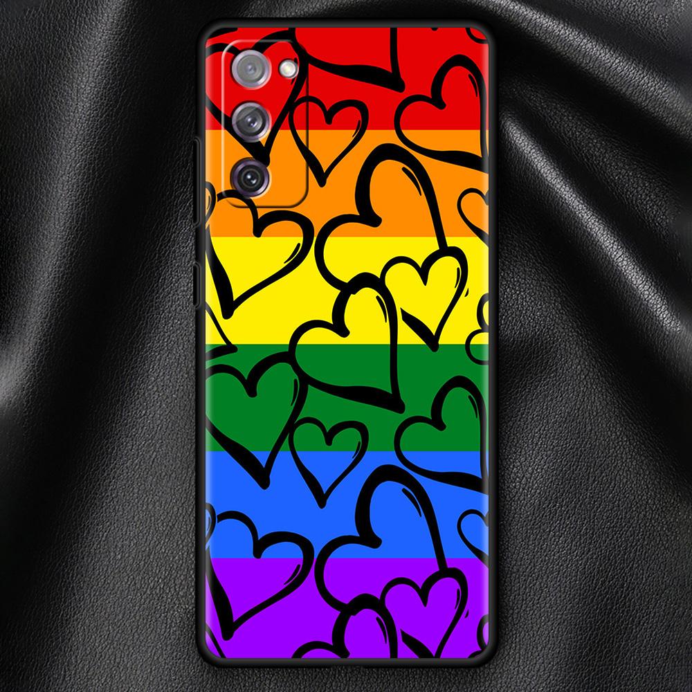 Lesbian LGBT Pride Soft Black Case For Samsung Galaxy S21 Ultra S20 FE S10 Plus S10e S9 S8 S7 M51 M31 Silicone Shell Phone Cover