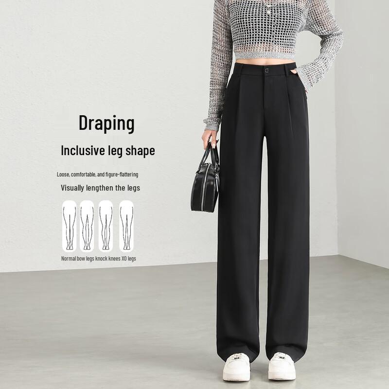 Women's High-Waist Wide-Leg Suit Trousers