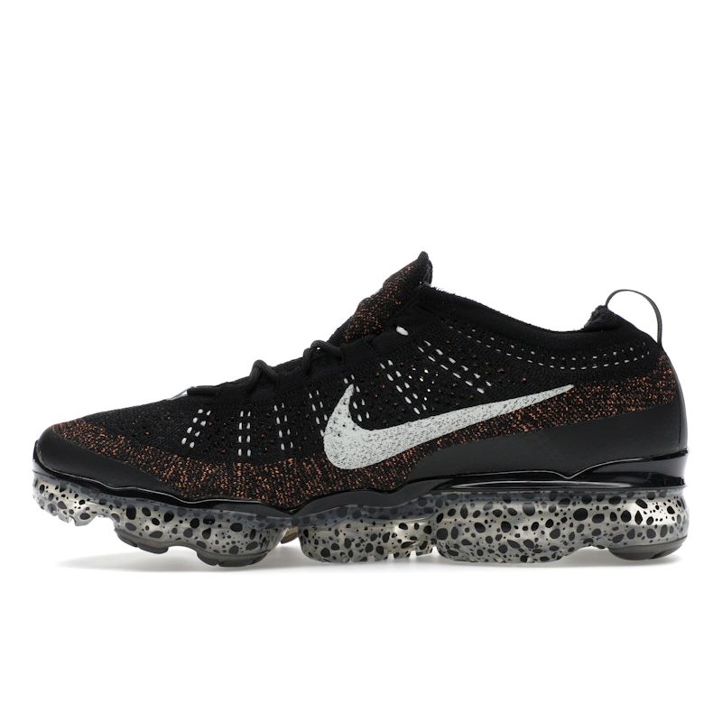 Nike Herren Air VaporMax 2023 Flyknit Electric Pack Herren Sneaker Schwarz Hell-Silber Gesamt-Orange FZ2519-001