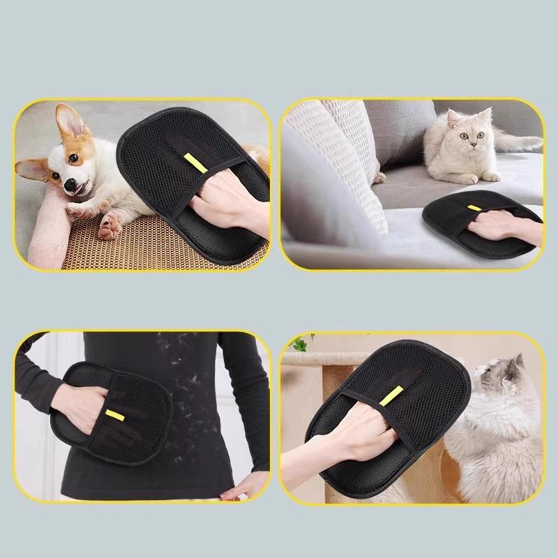 2PCS Pet Hair Remover Large Size Pet Electrostatic Hair Removal Gloves Cat Hair Removal Brush