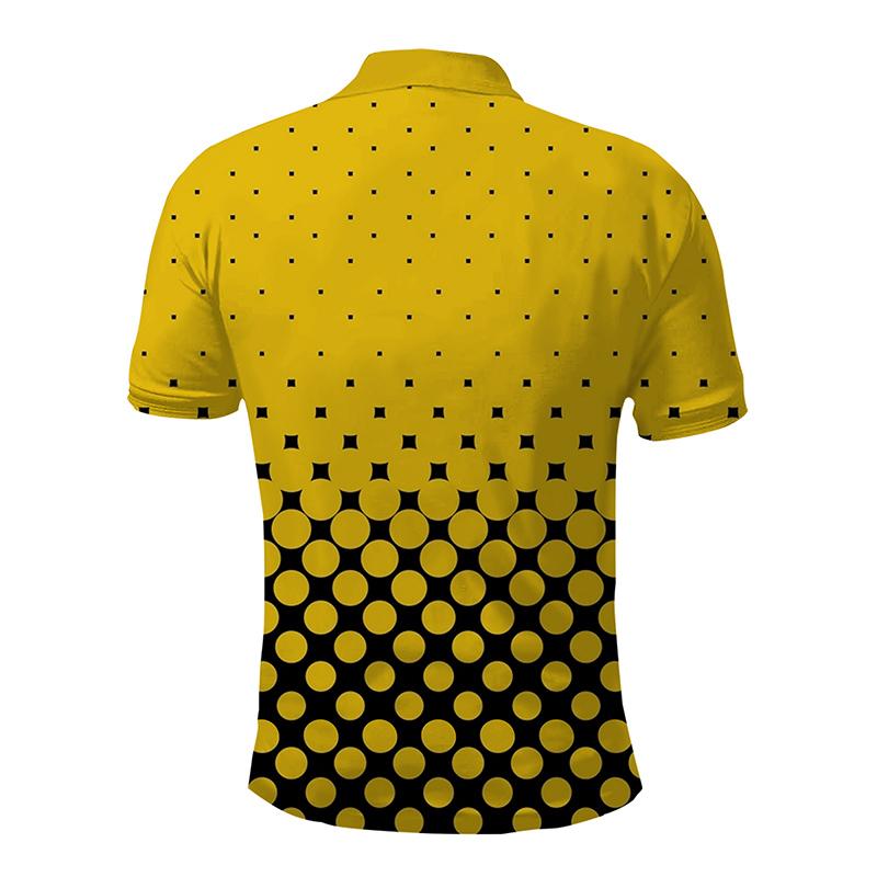 2024 nowych mężczyzna letnia moda z krótkim rękawem 3D Digital Print Casual koszulka polo, męska koszulka polo do golfa.