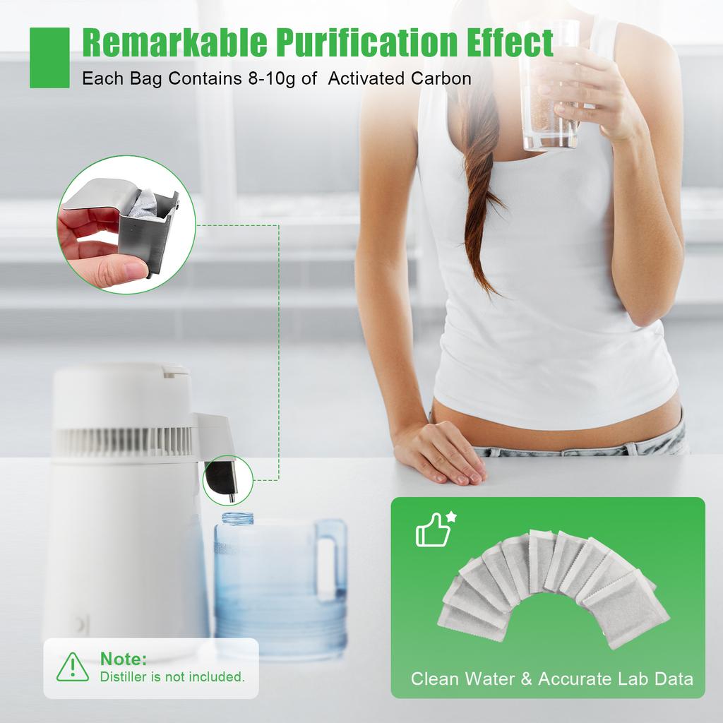 Activated Carbon Filters Coconut Shell Filter Replacement Active Carbon Filter for Deodorising Cupboards Drawers Fridges (20PCS)