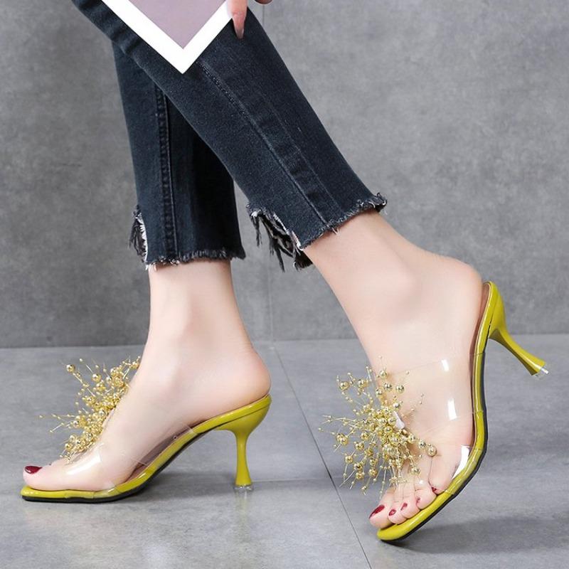 Pearl With Heel Slides Casual Shoes Wholesale H Sandal Summer 2026 New Style Original Women's Slippers and Ladies Sandals