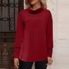 Women's Solid Color Fashion Casual Turtleneck Sweater French Cashmere Ground Sweater Top